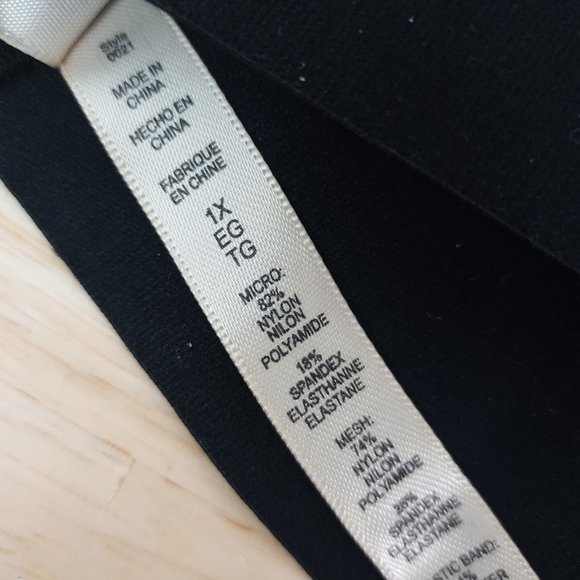 Rhonda Shear Molded Cup Bra with Mesh Back, Black 1X - Picture 3 of 5